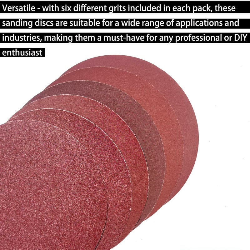 SACKORANGE 30 PCS 9 Inch PSA Sanding Discs Set- 80, 100, 120, 180, 240, 400 Grit -9" Self Adhesive Stickyback Aluminum Oxide Sandpaper Discs for Drywall, Floor, Woodworking, Metal Sanding - Image 3